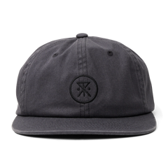 Made To Fade 6 Panel Strapback Hat - Washed Charcoal