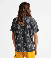 Bless Up Trail Button Up Shirt - Black & White