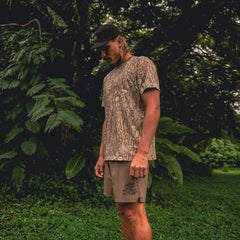Mathis Active Tie Dye Pocket Short Sleeve Tee - Khaki Tie Dye