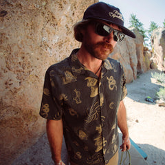 Bless Up Trail Button Up Shirt - Onyx