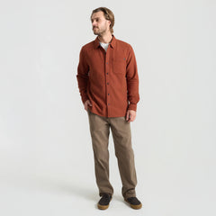 Crossroads Organic Cotton Flannel - Red Clay Herringbone
