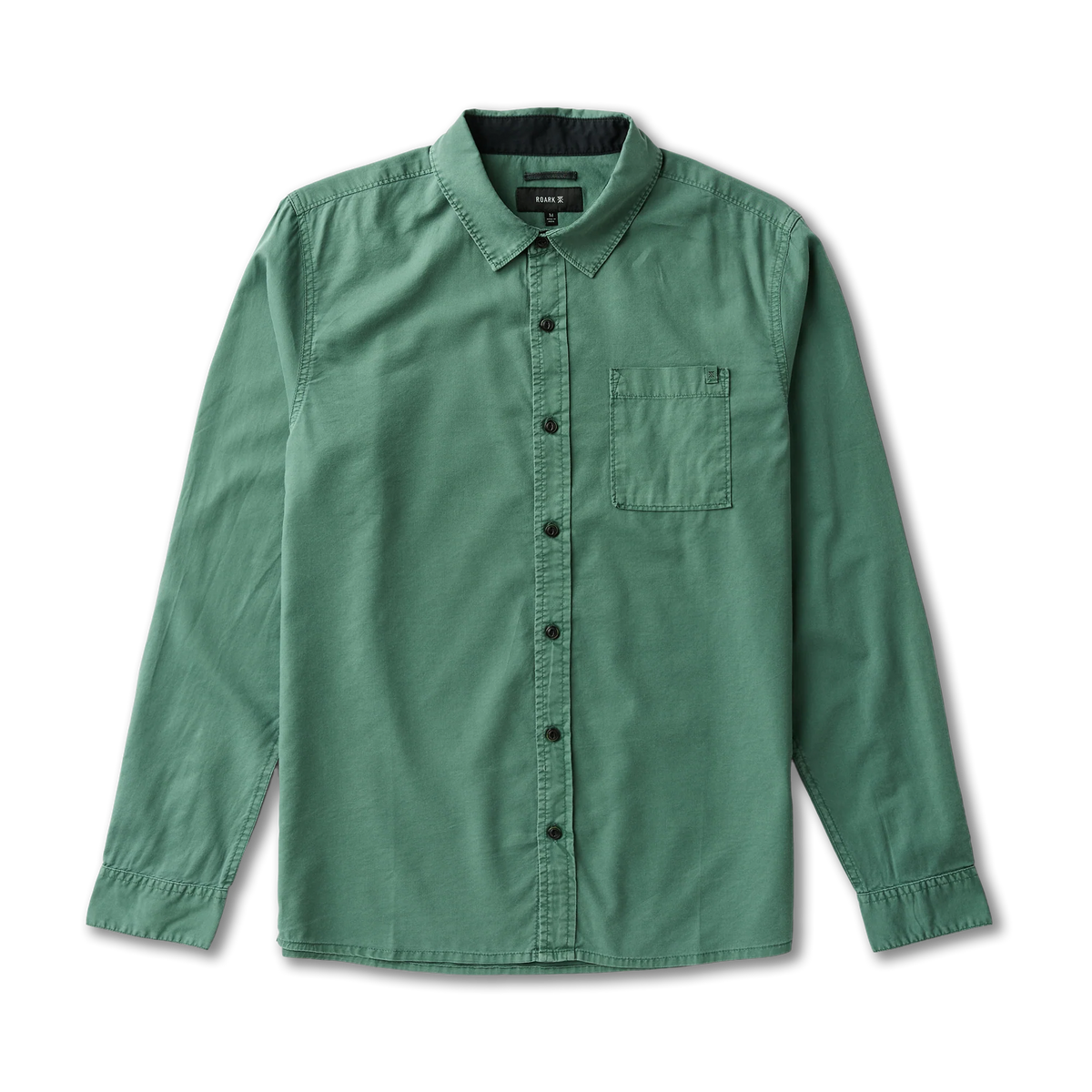 Made To Fade Long Sleeve Button Up Shirt - Washed Slate Green