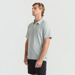 Bless Up Breathable Stretch Polo Shirt - Grey