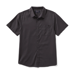 Made To Fade Short Sleeve Button Up Shirt - Washed Charcoal