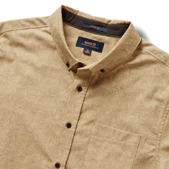 Scholar Stretch Organic Short Sleeve Button Up Shirt - Fern