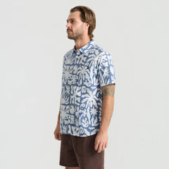 Journey Short Sleeve Button Up Shirt - Neptune