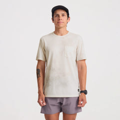 Mathis Active Tie Dye Pocket Short Sleeve Tee - Unbleached Tie Dye