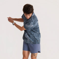 Bless Up Trail Button Up Shirt - Dark Slate